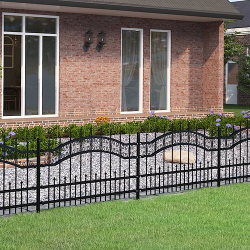 Gartenzaun mit Speerspitzen Schwarz Stahl Schmuckzaun mehrere Auswahl vidaXL - Bild 2 von 21