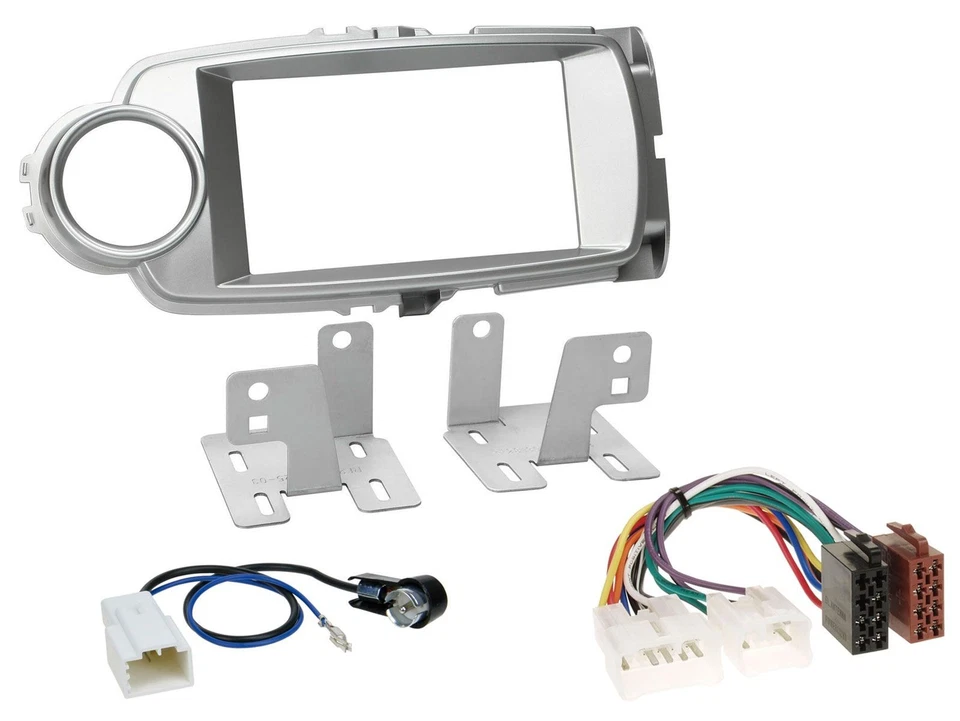 JVC USB Bluetooth 2DIN DAB MP3 Autoradio für Toyota Yaris 2011-2014 silber - Bild 3 von 4