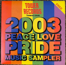 Tower Records 2003 Peace Love Pride CD Sampler Aretha Franklin Whitney Houston