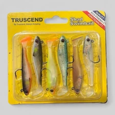 TRUSCEND Easy Catch Pre-Rigged Soft Lures 2.75”, 0.23oz