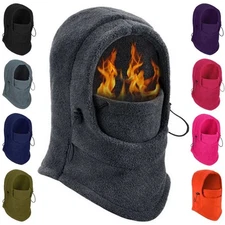 Winter Thermal Fleece Balaclava Ski Face Mask Cold Weather Neck Warm Scarf Hood