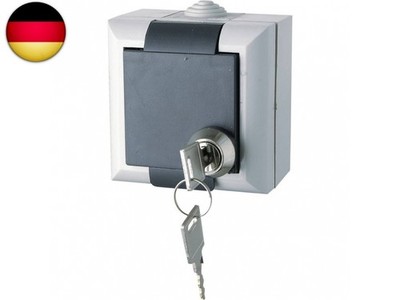 GAO EFO600G/K Business-Line Feuchtraumschalter Steckdose abschliessbar grau