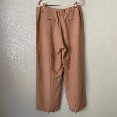 J. Jill Pants Women Large Tan Linen Stretch High Rise Straight Leg Lagenlook - Picture 5 of 9