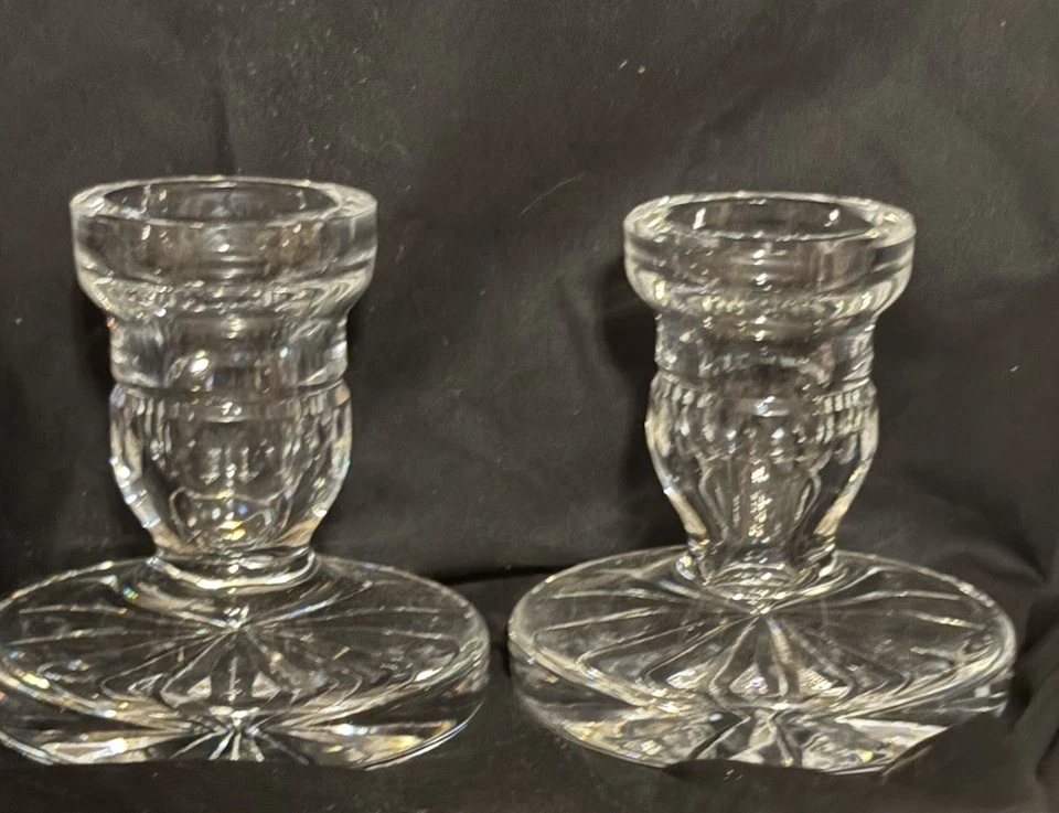 Juego de dos candelabros Waterford de una sola luz de 3 pulgadas ¡Perfecto!! Foto 4 de 4