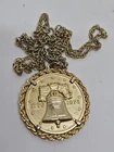 1976 U.S Bicentennial 1776-1976 Liberty Bell Commemorative Coin Pendant Necklace