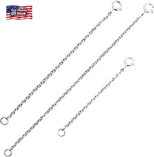 3 Pieces 925 Sterling Silver Necklace Extenders Necklace Extension Chain for Wom