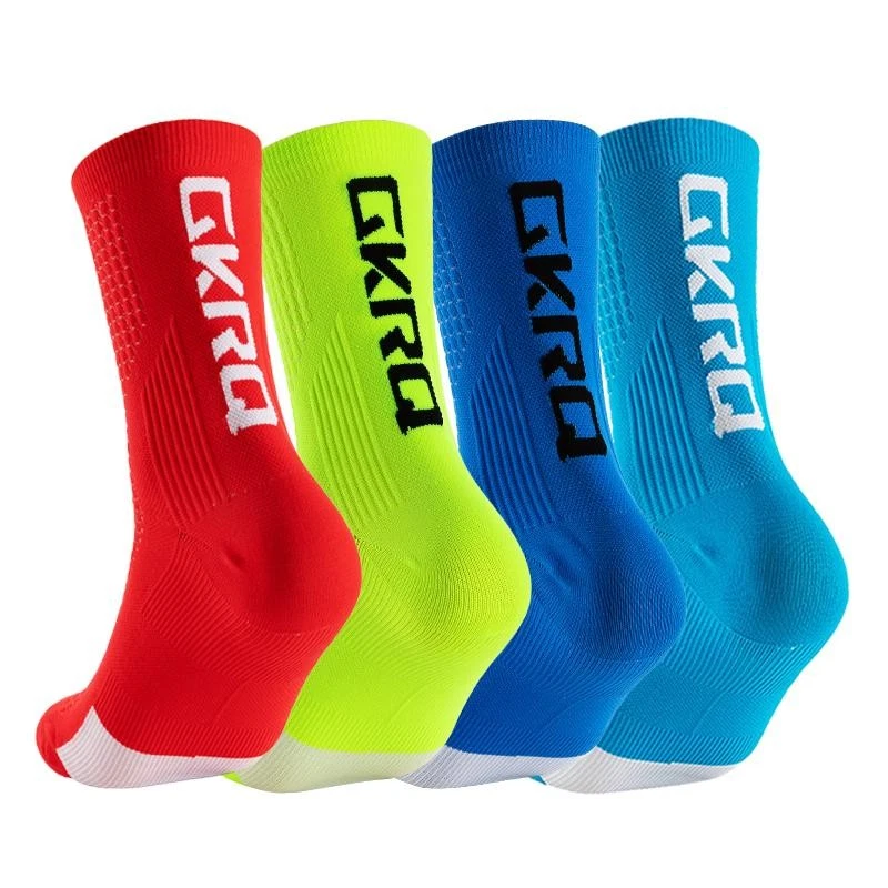 4Pairs Cycling Socks Compression Sports Socks Running MTB Road Bike Knee High - Image 4 of 4