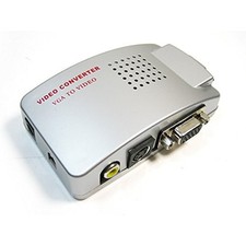 High Resolution VGA to Video TV AV Composite RCA S-Video Converter for PC to TV