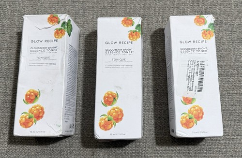 (3) NEU IM KARTON MENGE Glow Rezept Moltebeere helle Essenz Toner 75ml/2,5 flüssige Unzen