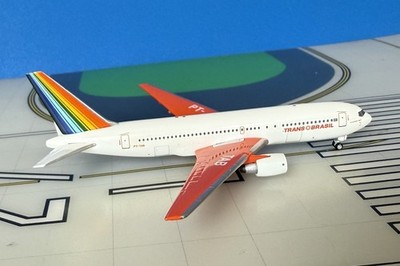 Trans Brasil Boeing 767-200 PT-TAB 1990s colors 1:400 scale diecast Aeroclassics