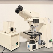 Zeiss Axioskop EL-Einsatz Microscope w/Objectives, Arc Lamp  Illuminator GREAT 