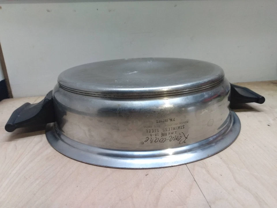 Rena Ware Utensilios de cocina Sartén de 7,5" Multi-Plapa Inoxidable 1,5 Qt Sartén Salteado Tapa Olla Foto 3 de 4