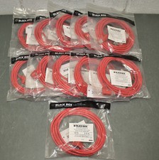  11 Black Box CAT5e Premium 90  Patch Cable, 10ft Ethernet Cord, Red, 100 MHz
