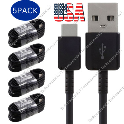 5Pack USB C Type C Cable Lot Fast Charging Cord For Samsung Android Charger Cord