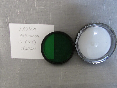 Hoya 55 mm G (X1) Green Screw-In Filter Made in Japan with Case