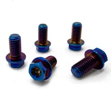  Rippin Moto Titanium Sprocket Bolts (5 Pack) for Sur-Ron, E-Ride PRO  Brnt Blue