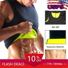 Men's Neoprene Sauna Vest Sweat Shirt Redu Fat Body Shaper for GYM Training Top
