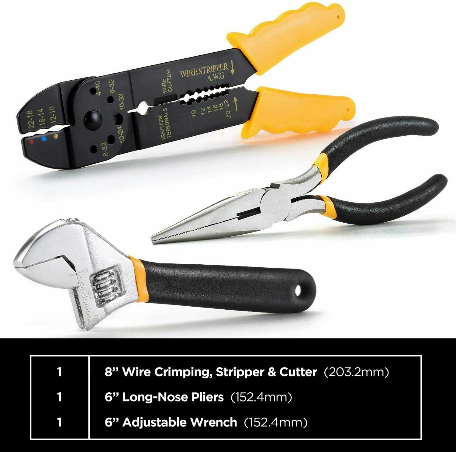 Basic Home Office Auto Garage 99 Pc. Hand Tool Set Kit in Heavy Duty ...