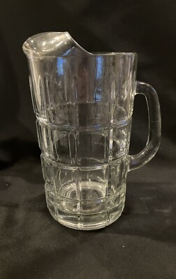 Gorgeous Vintage Anchor Hocking Windowpane Glass Pitcher