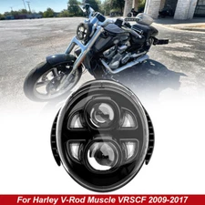 NEW LED Headlight Hi/Low Beam DRL Lamp For Harley V-Rod Muscle VRSCF 2009-2017