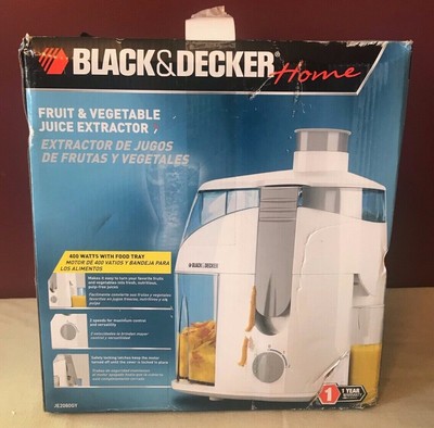 Black And Decker Home Fruit And Vegetable Juice Extractor White NEW NIB |  eBay