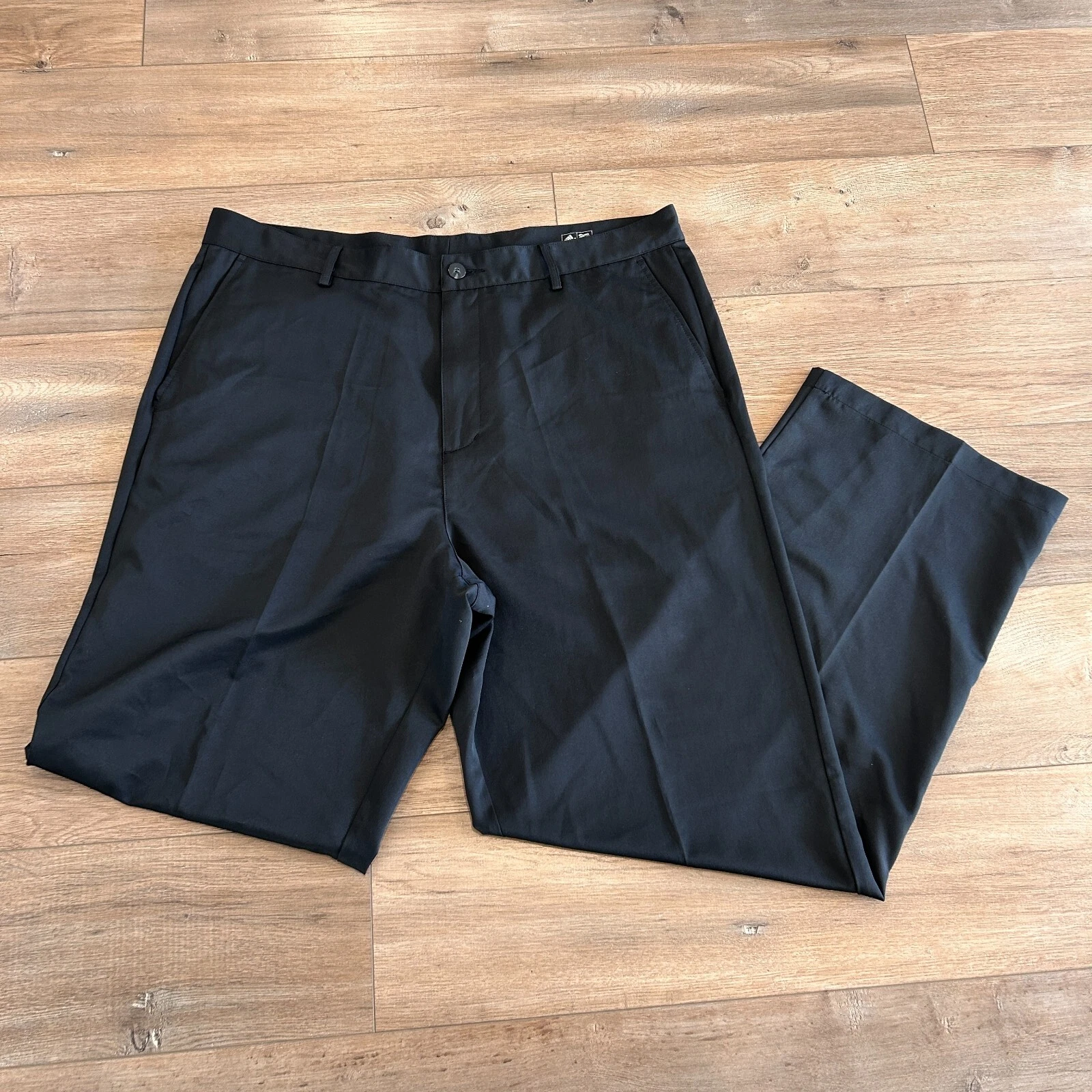 Adidas Golf Chino Pants Men's Sz 40 x 32 Black ClimaLite Straight Leg Pockets