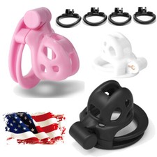 Latest Cobra Male Chastity Device Super Mini Cage with 4 Ring Cage Chastity Lock