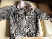 Levi Youth Black Acidwash Sherpa Size 6 Great Condition High Quality Vintage 