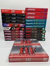 Lot of 23 VTG STILL SEALED Blank Cassette Tapes RCA Memorex Sony HF TDK