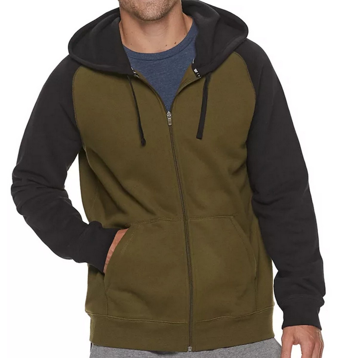 Men's Tek Gear Ultra Soft Fleece Full Zip Hoodie Size S Color