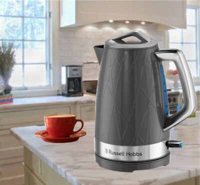Russell Hobbs Kettle Grey Fast Boil Structure Boil Dry Protect