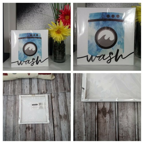 Laundry Room Canvas Vinyl Sign NEW Wash Room Laundry Room Hanging Signs -Decor - Picture 8 of 12