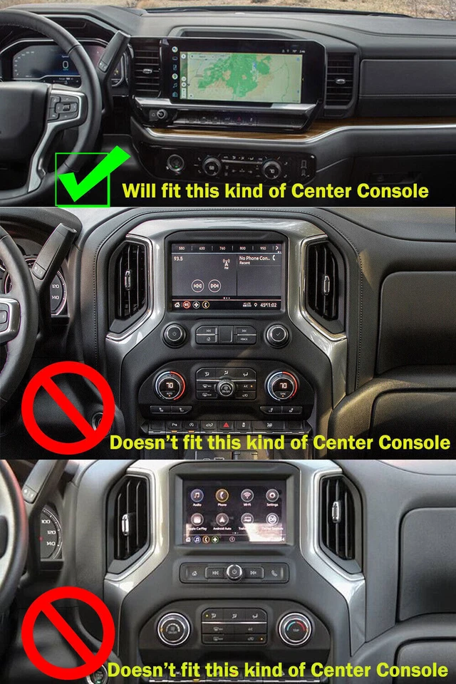 Center Console Interior Dash Trim For Chevy Silverado 2022-2025 Wood Grain 12pcs - Image 2 of 4