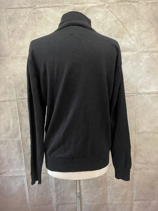 F/X Fusion 男式全拉链黑色开衫毛衣 S 码 S 码 — 第 3/4 张图片