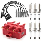 6X Spark Plugs + Wire Set & Coil Pack For 2007-2010 2011 Jeep Wrangler V6 3.8L