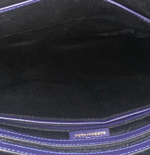 Borsa a tracolla BCBG MAXAZRIA in pelle blu Cleo borsa per laptop usata in ottime condizioni - Foto 12 di 12