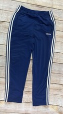 Vintage Adidas Blue Full Snap Sweatpants Size Meidum With Pockets