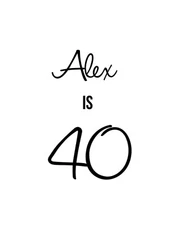 40th birthday cookie Stamp Number 40 Custom Name Naughty 40