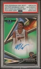 Victor Wembanyama 2022-23 Bowman U Best GREEN REFRACTOR #11/99 PSA/DNA AUTO 10