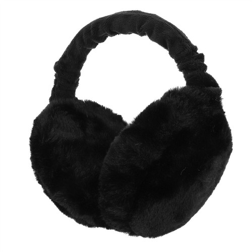Comfortable Black Earmuffs for Winter Ear Warmers Foldable Design