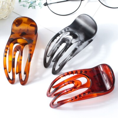 Curved Duckbill Hair Claw Nonslip Strong Grip Clamp for Women Girl Daily Wear