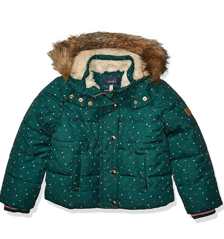 Joules Green Coat Toddler Girls big stella