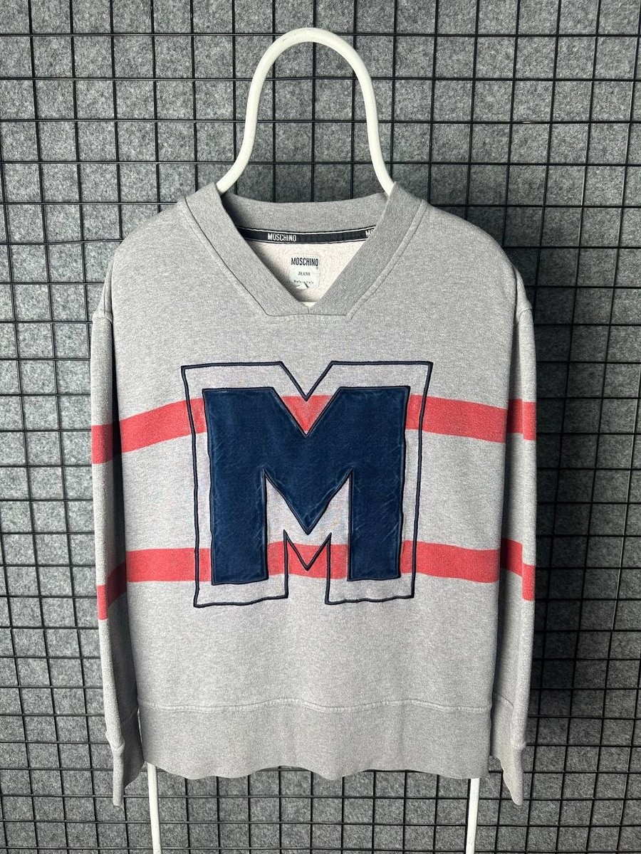 Moschino Jeans Vintage Cotton V Neck Sweatshirt Size M | eBay Moschino Jeans Vintage Cotton V Neck Sweatshirt Size M | eBay
