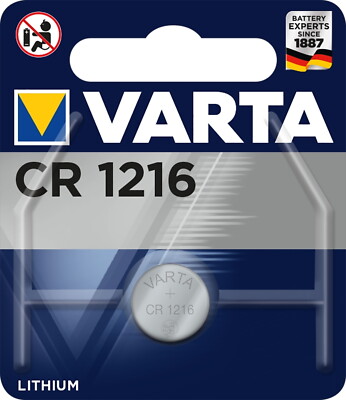 10 x Varta CR1216 lithium coin cell 3V 1 blister CR 1216