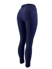 Classic Navy Blue Leggings Capri or Shorts Super Soft Multiple Sizes POCKETS
