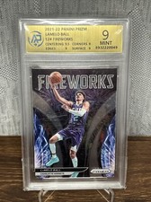 2021-22 Panini Prizm Fireworks Charlotte Hornets Basketball Card #12 LaMelo Ball