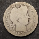 1904 **O** BARBER SILVER QUARTER ***NICE COIN!*** FREE SHIPPING! M4372