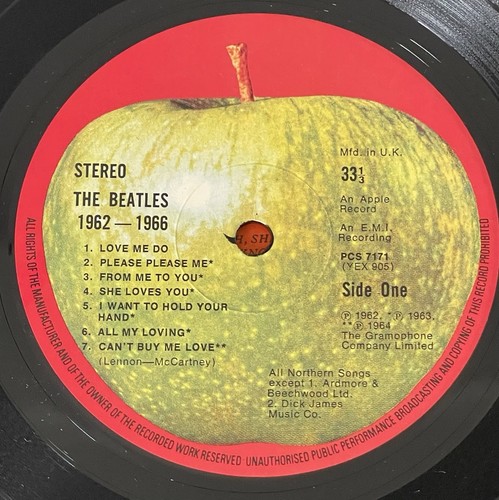 THE BEATLES : Red 2 x Double Album : apple 🍏 1962 -66 original compilation - Picture 5 of 11