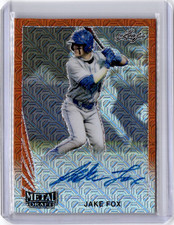 2021 Leaf Metal Draft 1990 Leaf Auto Jake Fox #LA-JF1 Auto RED MOJO 1/1