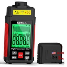 Non Contact RPM Tachometer with Reflection Tape, 10-99999 RPM High Accuracy